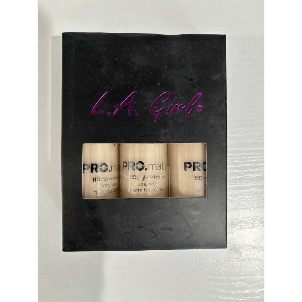 3 Pack L.A. GIRL PRO MATTE FOUNDATION "IVORY" GLM671 - 1 oz. Each